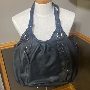 Reflections black large shoulder bag purse